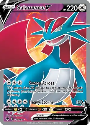 Salamence V 185/189 Darkness Ablaze