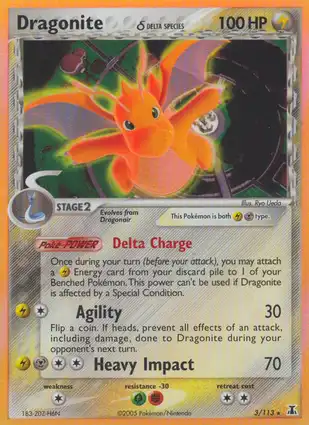 Dragonite 3/113 EX Delta Species