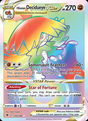 Hisuian Decidueye VSTAR 195/189 Astral Radiance