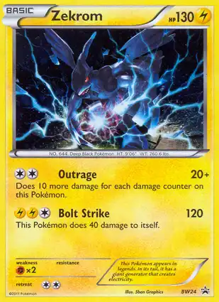 Zekrom BW24 Black & White Promos