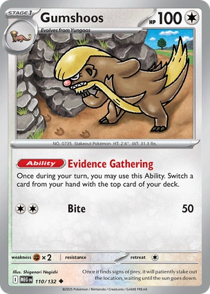 Gumshoos 110/132 Mega Evolution