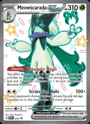 Meowscarada ex 078 Scarlet & Violet Promos