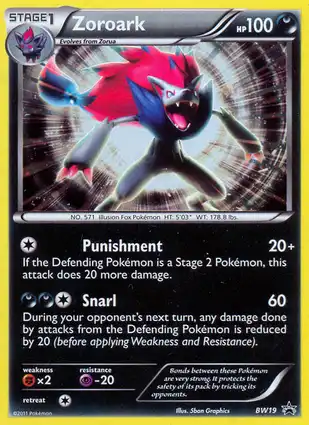 Zoroark BW19 Black & White Promos