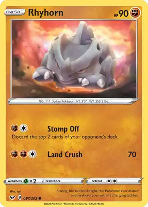 Rhyhorn 097/202 Sword & Shield