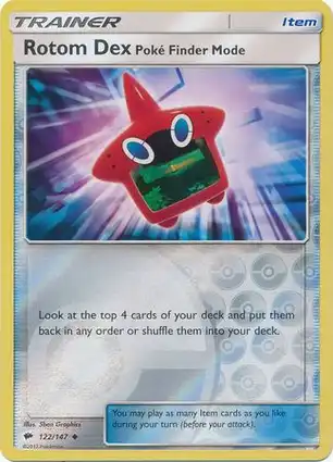 Rotom Dex Poké Finder Mode 122/147 Burning Shadows