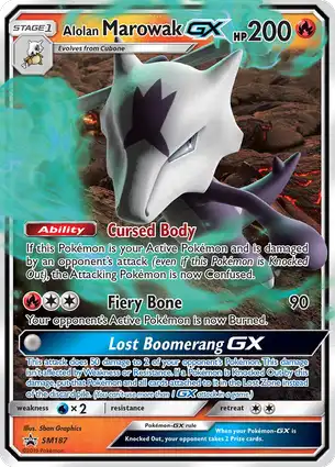 Alolan Marowak GX SM187 Sun & Moon Promos