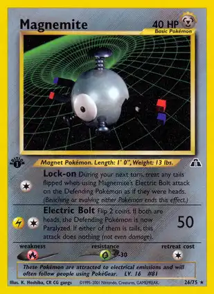 Magnemite 26/75 Neo Discovery 1st Edition