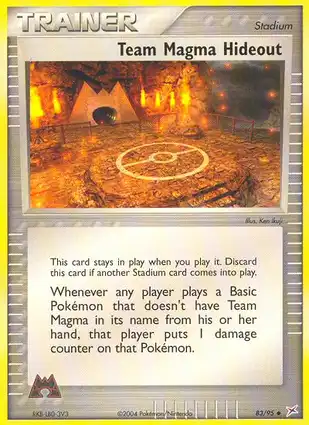 Team Magma Hideout 83/95 EX Team Magma vs Team Aqua