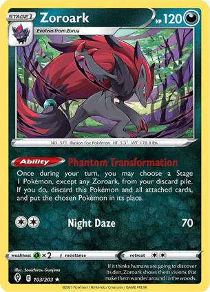 Zoroark 103/203 Evolving Skies
