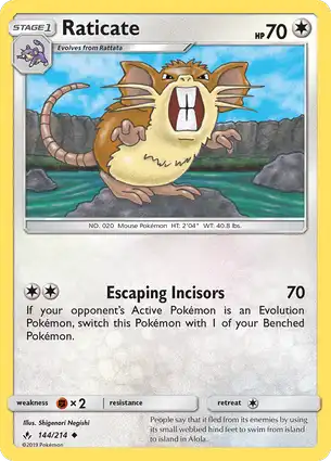 Raticate 144/214 Unbroken Bonds