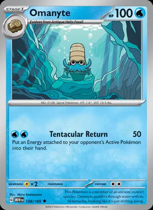 Omanyte 138/165 Scarlet & Violet 151