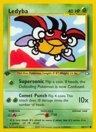 Ledyba 63/111 Neo Genesis 1st Edition