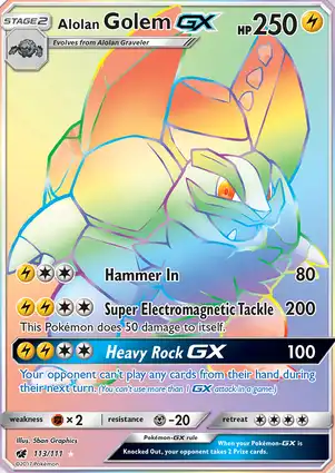 Alolan Golem-GX 113/111 Crimson Invasion