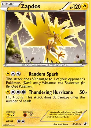 Zapdos 46/113 Legendary Treasures