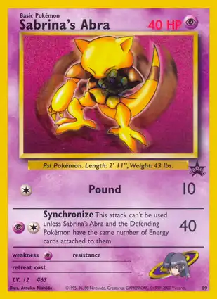 Sabrina's Abra 19 Wizards of the Coast Promos