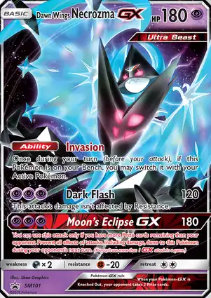Dawn Wings Necrozma GX SM101 Sun & Moon Promos