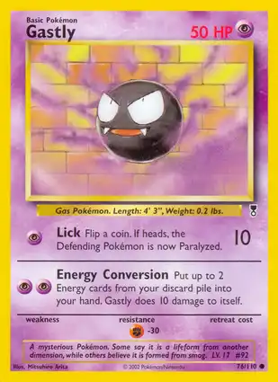 Gastly 76/110 Legendary Collection