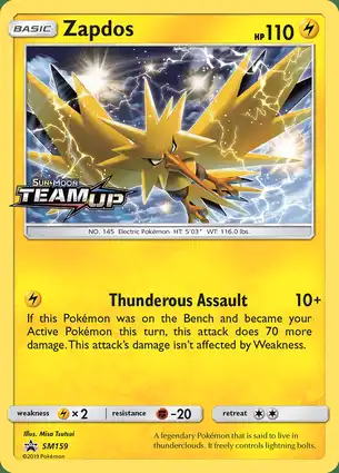 Zapdos SM159 Sun & Moon Promos