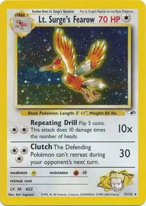 Lt. Surge's Fearow 7/132 Gym Heroes