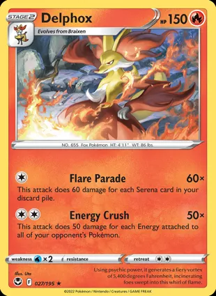 Delphox 027/195 Silver Tempest