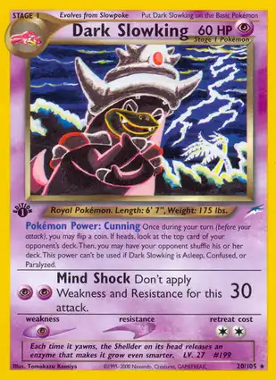 Dark Slowking 20/105 Neo Destiny 1st Edition