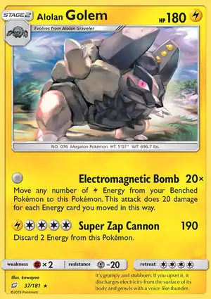 Alolan Golem 37/181 Team Up