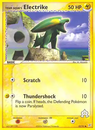 Team Aqua's Electrike 52/95 EX Team Magma vs Team Aqua