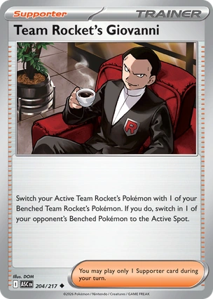 Team Rocket's Giovanni 204/217 Ascended Heroes