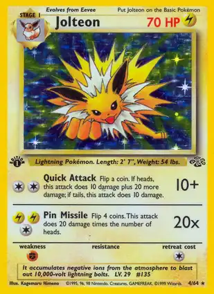 Jolteon 4/64 Jungle 1st Edition