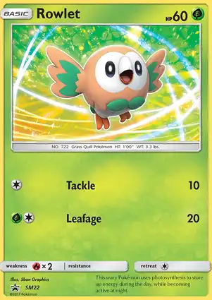 Rowlet SM22 Sun & Moon Promos