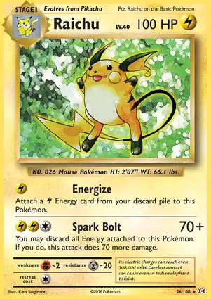 Raichu 36/108 Evolutions