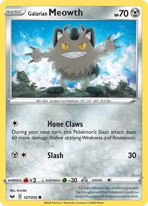 Galarian Meowth 127/202 Sword & Shield
