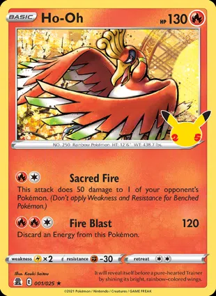 Ho-Oh 001/025 Celebrations