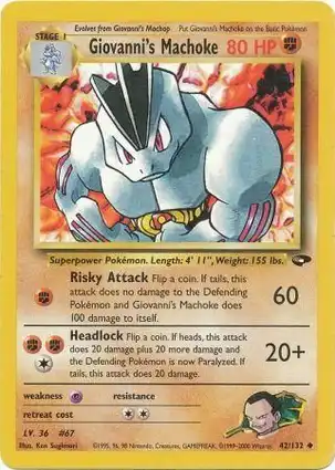 Giovanni's Machoke 42/132 Gym Challenge