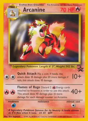 Arcanine 6 Wizards of the Coast Promos
