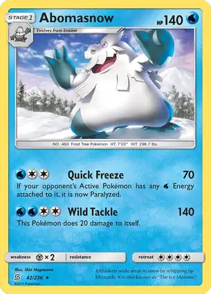 Abomasnow 42/236 Unified Minds