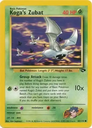Koga's Zubat 83/132 Gym Challenge