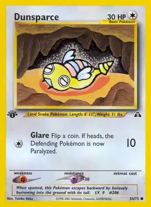 Dunsparce 54/75 Neo Discovery 1st Edition