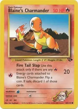 Blaine's Charmander 60/132 Gym Challenge