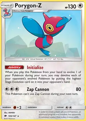 Porygon-Z 105/147 Burning Shadows