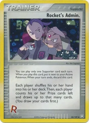 Rocket's Admin. 86/109 EX Team Rocket Returns