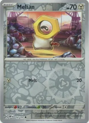 Meltan 152/197 Obsidian Flames