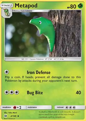 Metapod 2/149 Sun & Moon