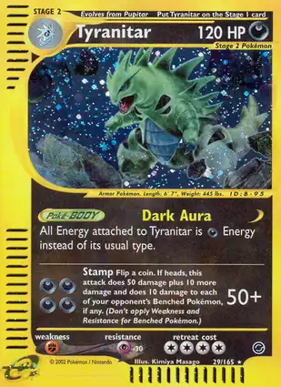 Tyranitar 29/165 Expedition Base Set