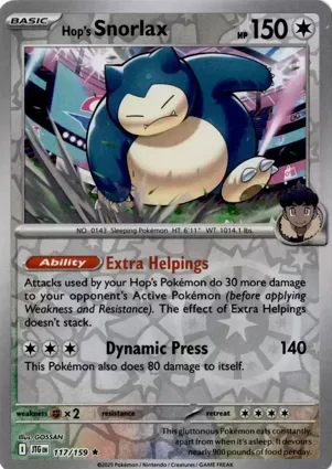 Hop's Snorlax 117/159 Journey Together