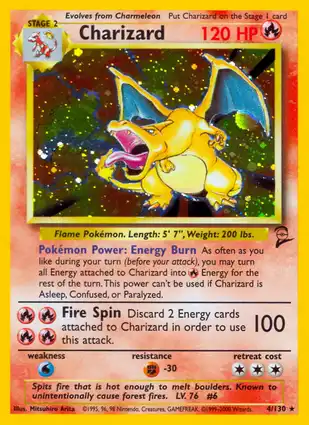 Charizard 4/130 Base Set 2