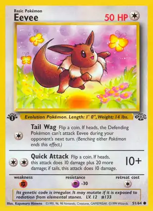 Eevee 51/64 Jungle 1st Edition