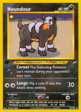 Houndour 43/105 Neo Destiny 1st Edition
