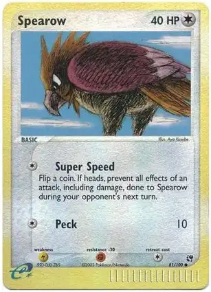 Spearow 81/100 EX Sandstorm