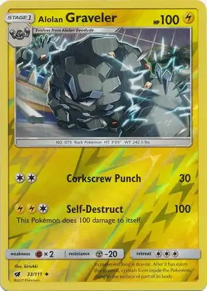 Alolan Graveler 33/111 Crimson Invasion